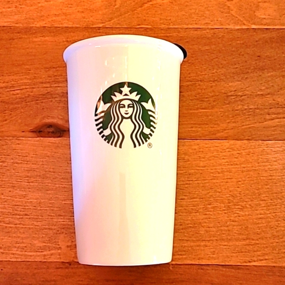 Pumpkin Spice Starbucks CLASSIC DESIGN Coffee White Ceramic Tumbler Stylish NWT